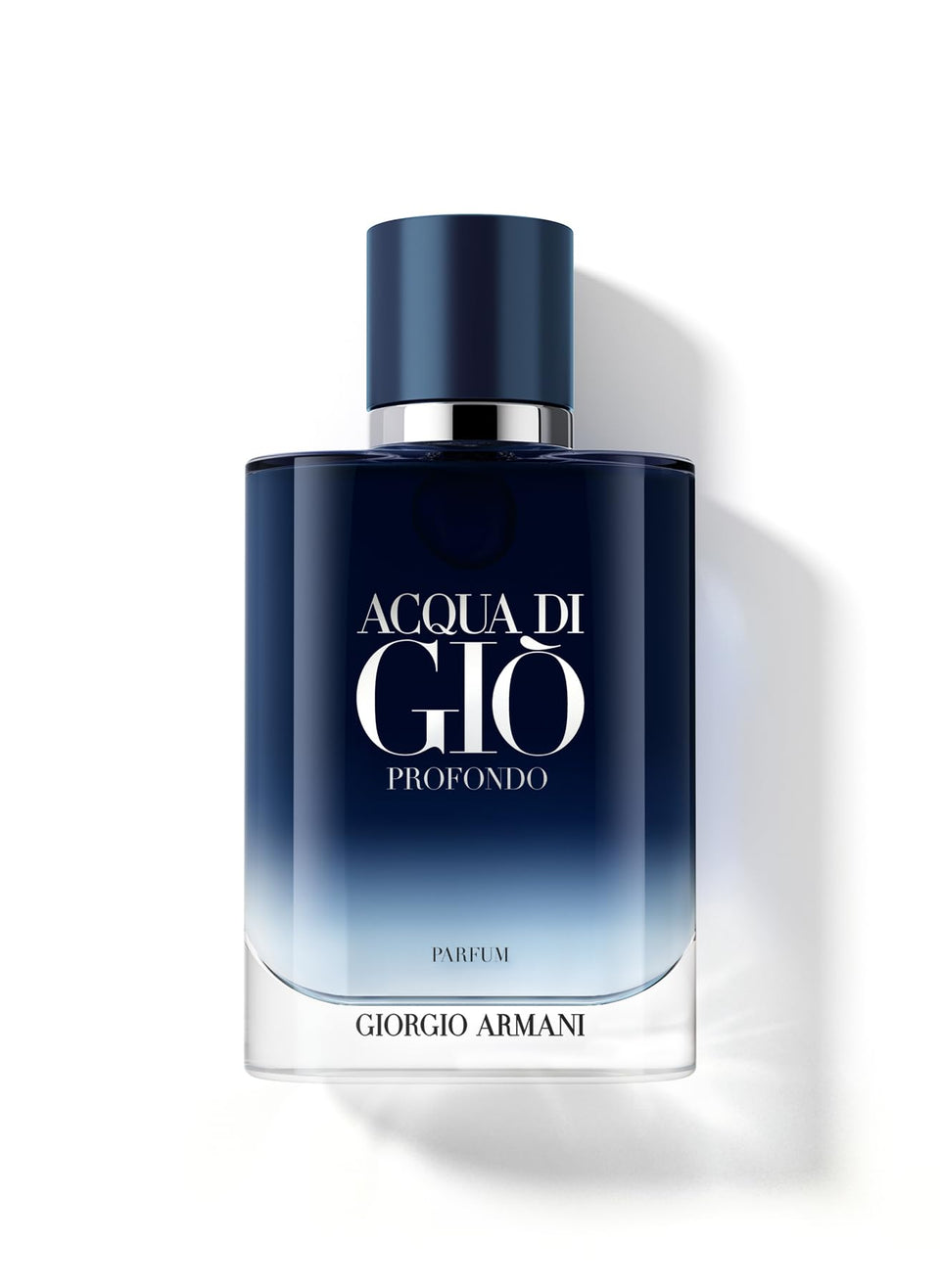 Armani Beauty Acqua di Gio Profondo Parfum bottle conveys ocean depth for daily wear