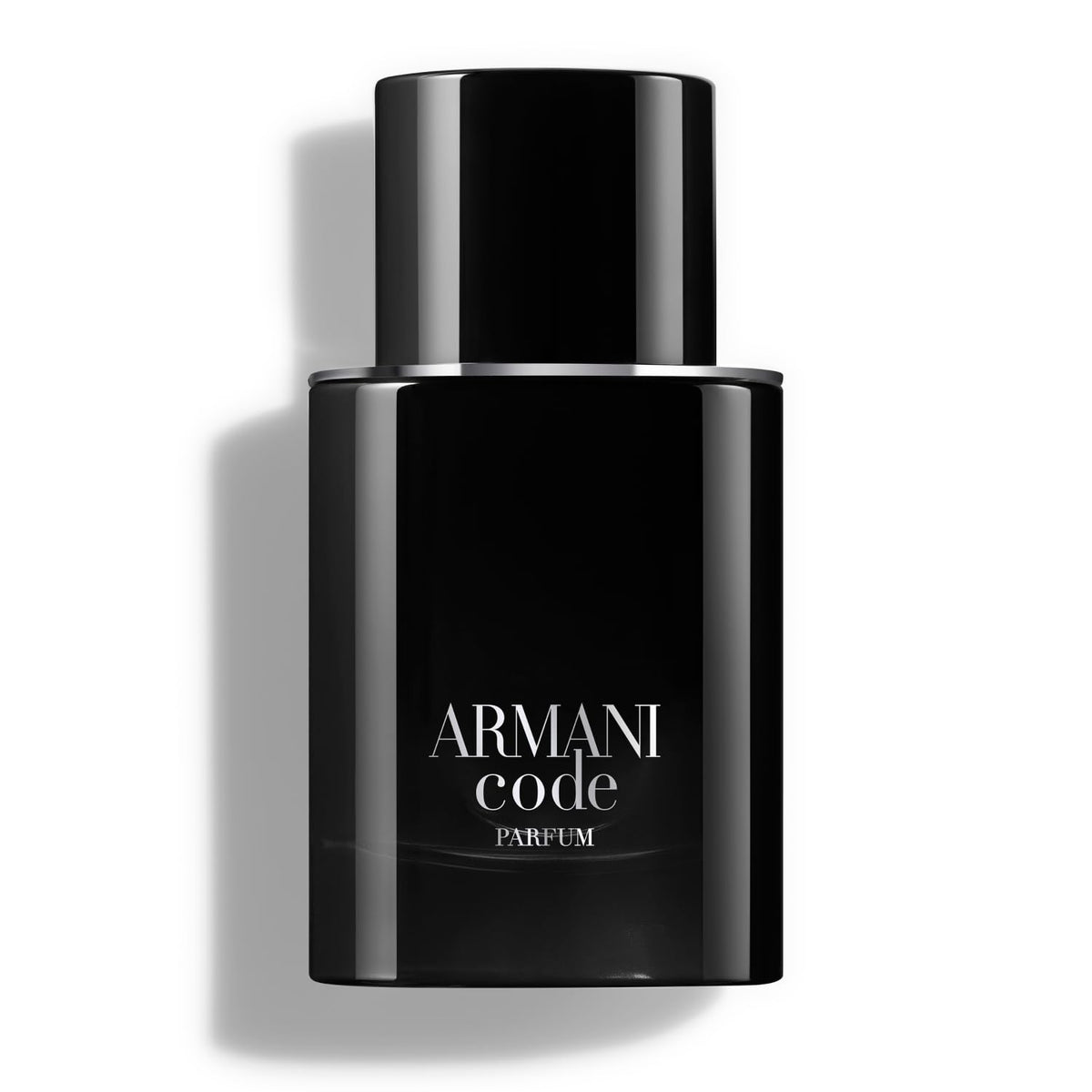 Armani Beauty Code Parfum bottle close-up highlighting premium design and masculine presence.