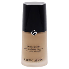 Armani Beauty Luminous Silk Foundation bottle close-up showing radiant finish.