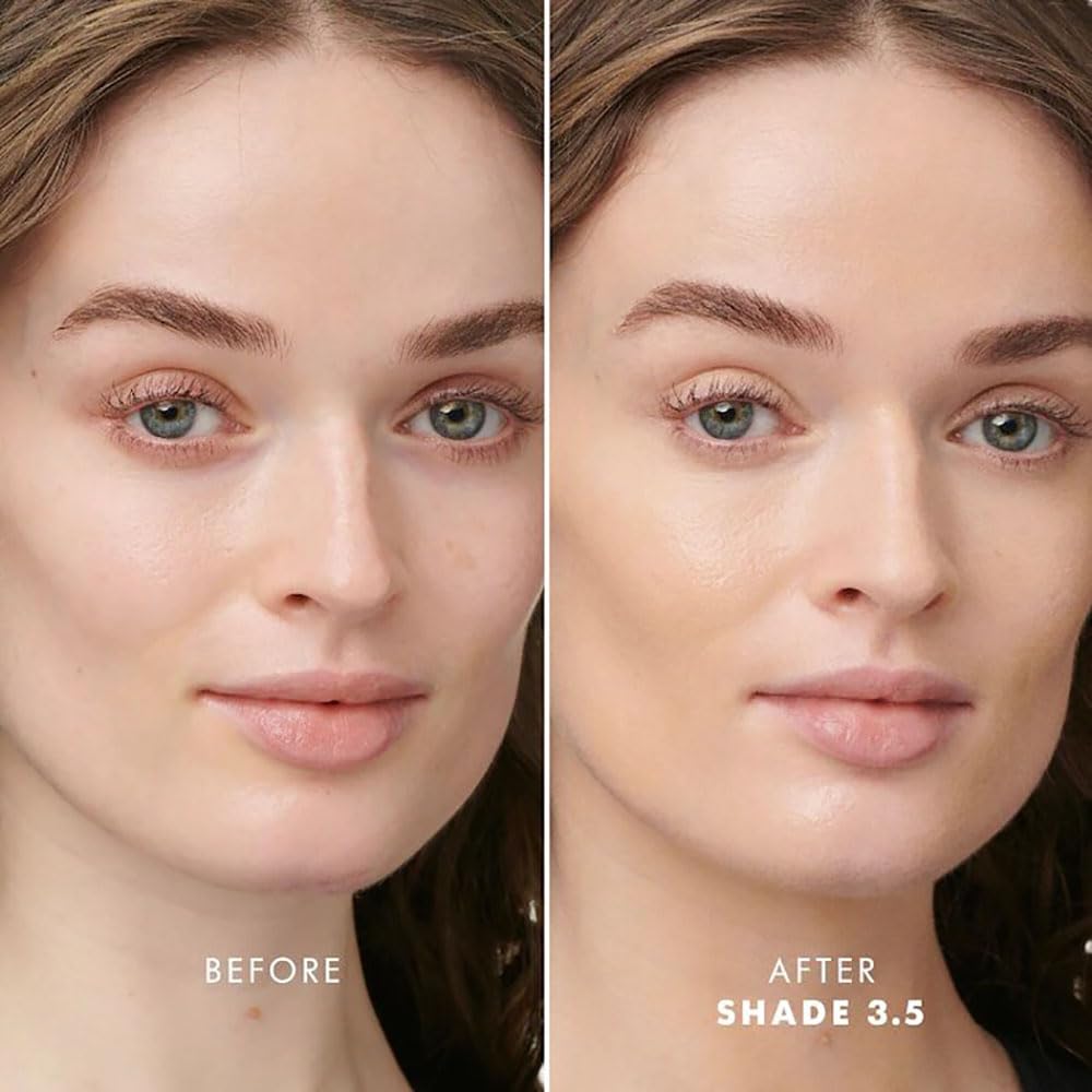 Armani Beauty Luminous Silk Foundation being applied with blender brush for seamless finish.