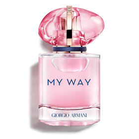 Armani Beauty My Way Nectar bottle pour reveals a bright pear opening for daytime wear.