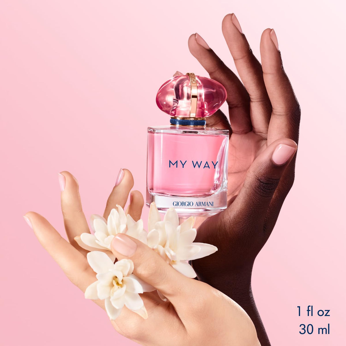 Armani Beauty My Way Nectar cap detail emphasizes premium design for gifting.