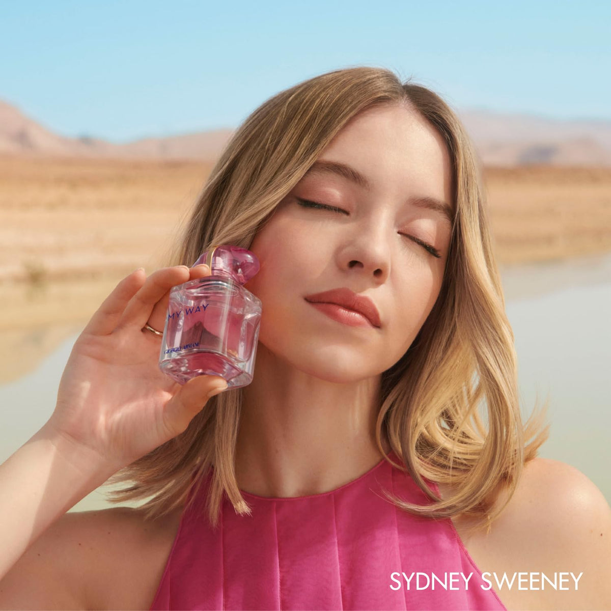 Armani Beauty My Way Nectar lifestyle shot suggests versatile day to night scent.