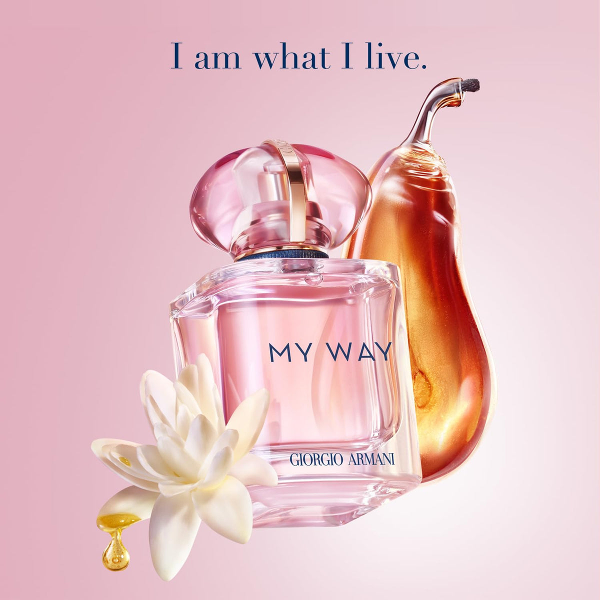 Armani Beauty My Way Nectar packaging box highlights sustainable ingredient sourcing.