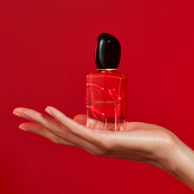 Armani Beauty Sì Passione applied to pulse points to unfold the scent with warmth