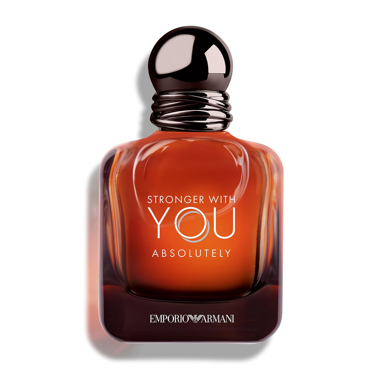 Armani Beauty Stronger With You Absolutely bottle front, signaling a confident, long-lasting fragrance.