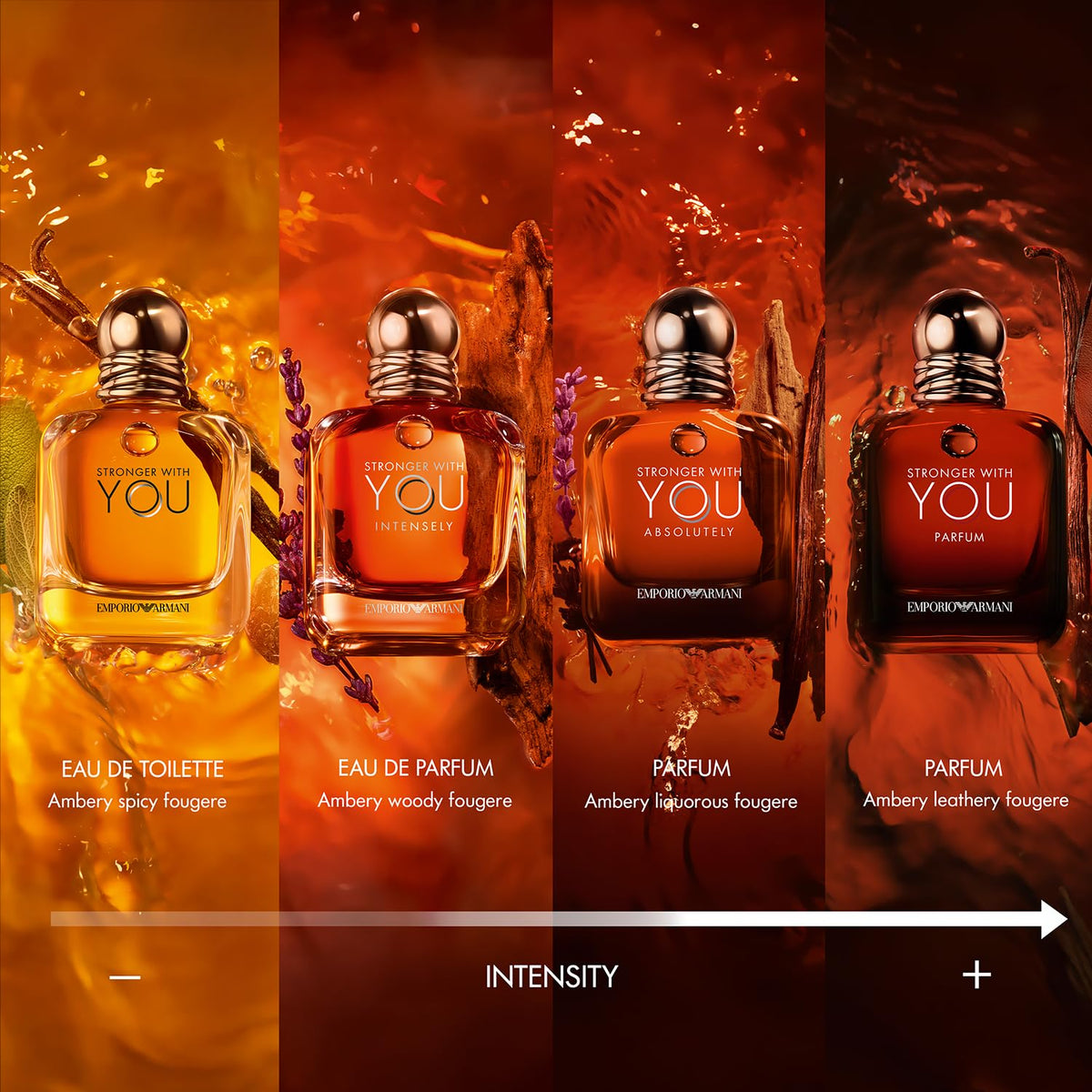 Armani Beauty Stronger With You cardamom and spice note suggests modern masculine appeal.