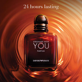 Armani Beauty Stronger With You spray nozzle on pulse points for lasting fragrance