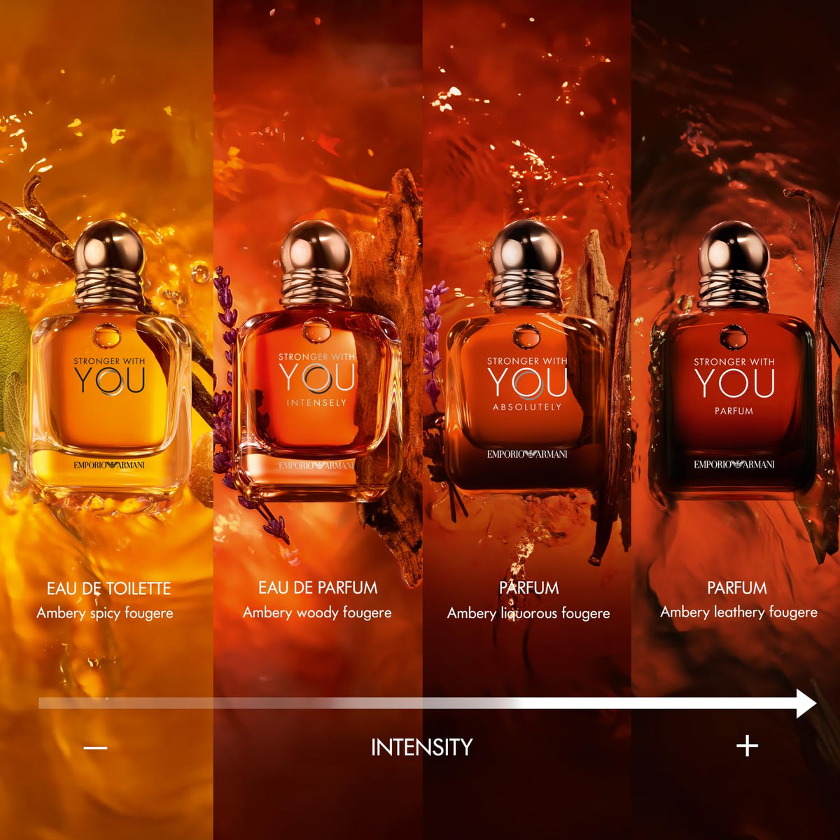 Armani Beauty Stronger With You woody-amber vibe enhances everyday confidence