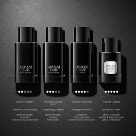 Armani Code refillable container hints at future-forward packaging.