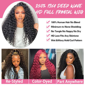 Armodeo deep-wave wig ideal for weddings or parties