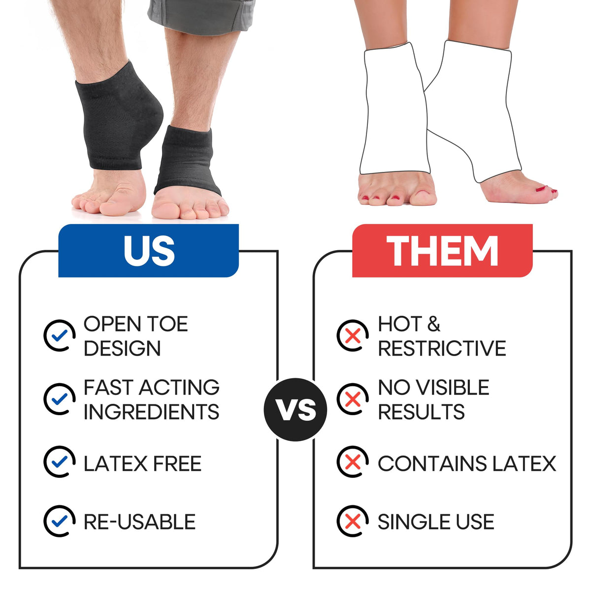 Armstrong America anti-crack foot care socks support soft, smooth heels