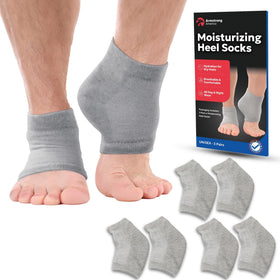 Armstrong America moisturizing heel socks in gray 3-pack for daily comfort