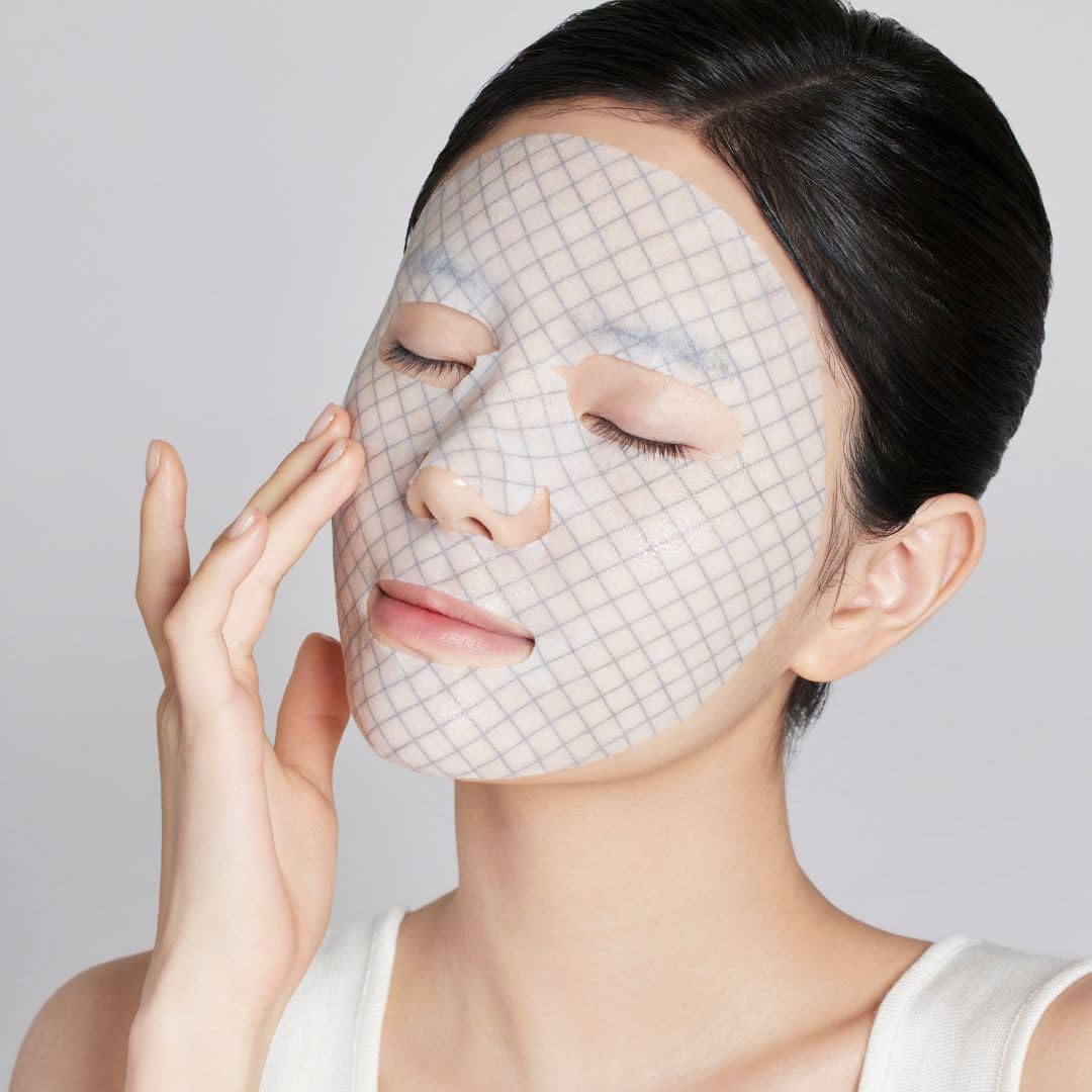 Close-up of Botulcare hydrogel mask sheet with high adhesion for even coverage.