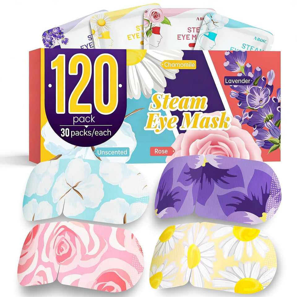 AROIC lavender steam eye mask pack for relaxation and restful sleep