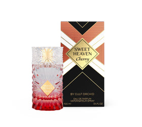Sweet Heaven Cherry EDP spray close-up, showing smooth mist for versatile daytime use.