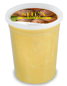 Aroma Depot Raw African Shea Butter 32oz jar for rich moisturizing on dry skin