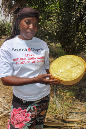 Hair conditioning using Aroma Depot Shea Butter to smooth and soften strands