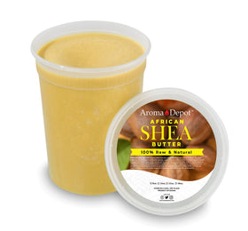Hands scooping Aroma Depot Shea Butter for easy body application