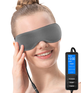 Aroma Season heated eye mask in daily use delivering gentle warmth for eye comfort.