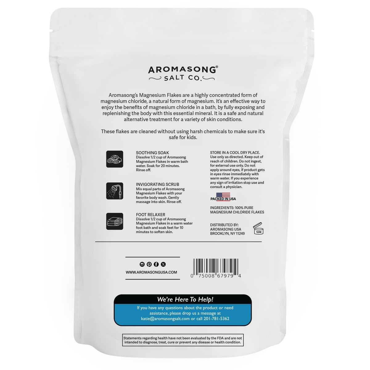 Aromasong 3 lb bulk resealable bag on kitchen shelf