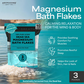Aromasong bath salt dissolving in warm water to create a soothing soak.