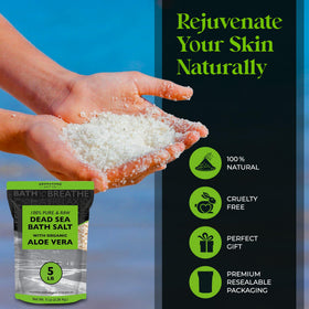 Aromasong bulk pack bath salt with reseal-friendly packaging.