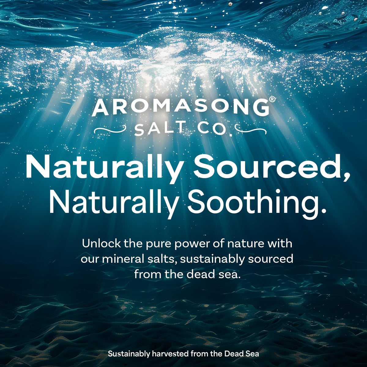Aromasong calming bath experience with relaxing mineral blend for evenings