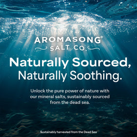 Aromasong calming bath experience with relaxing mineral blend for evenings