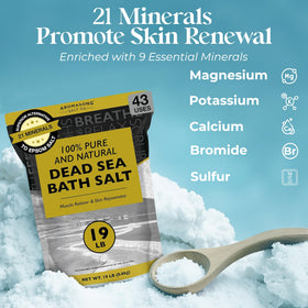 Aromasong Dead Sea Bath Salt ideal for soaking in a tub
