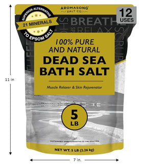 Aromasong Dead Sea Salt deep scrub for dead skin removal.