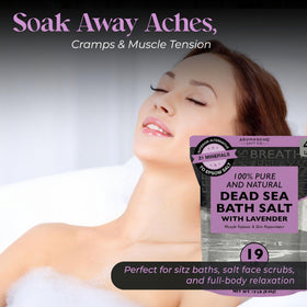 Aromasong Lavender Dead Sea Salt scrub aids gentle exfoliation