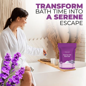 Aromasong Lavender bath scene suggests a calming spa ritual and relaxing aroma