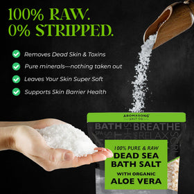 Aromasong Dead Sea salt with mineral mud for skin purification and gentle exfoliation.