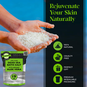 Aromasong spa bath with Organic Aloe softens dry skin during a long soak.