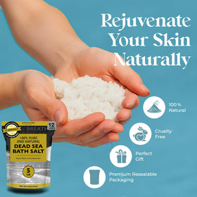 Aromasong Dead Sea Salt relaxes tired muscles during spa-like soaks.