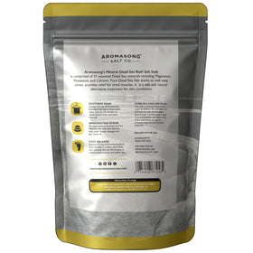 Aromasong Dead Sea Salt reseal pack keeps minerals fresh between uses.