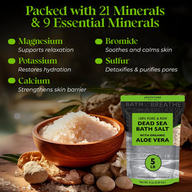 Aromasong fine to medium grain bath salt ideal for soak routines.