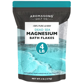 Aromasong Dead Sea magnesium flakes packaging ready for gifting.