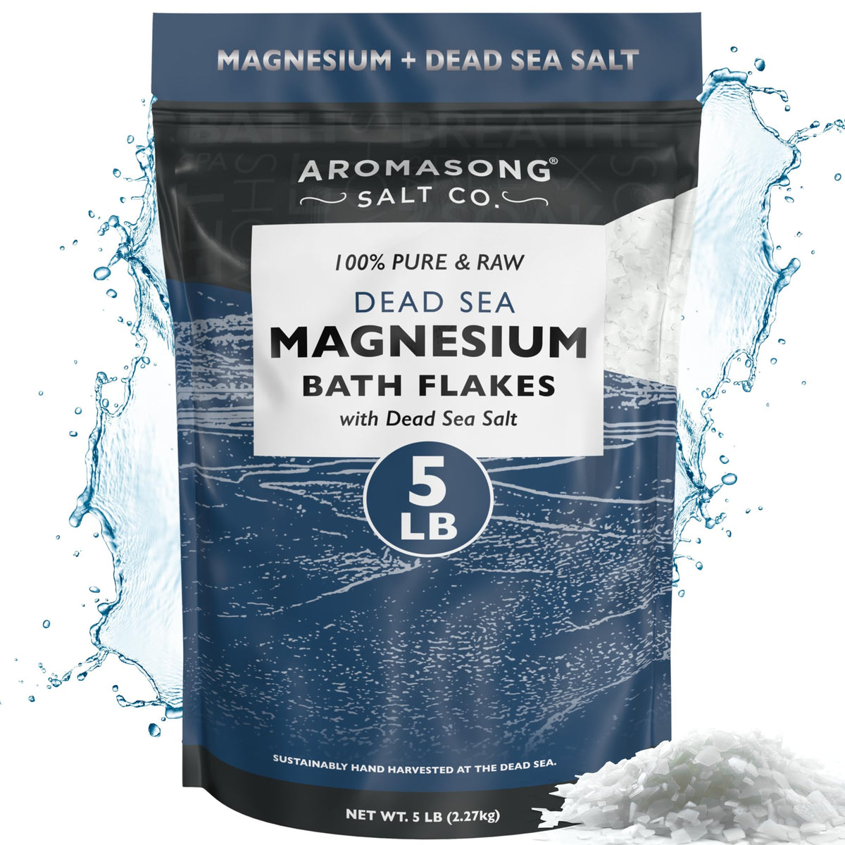 Aromasong resealable packaging of bath salt for easy storage