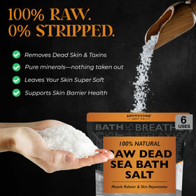 Aromasong unscented Dead Sea salt ideal for soaking