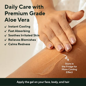 Unscented formula emphasizes pure aloe vera.