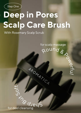 AROMATICA Black Food Complex jar with antioxidant scalp care.