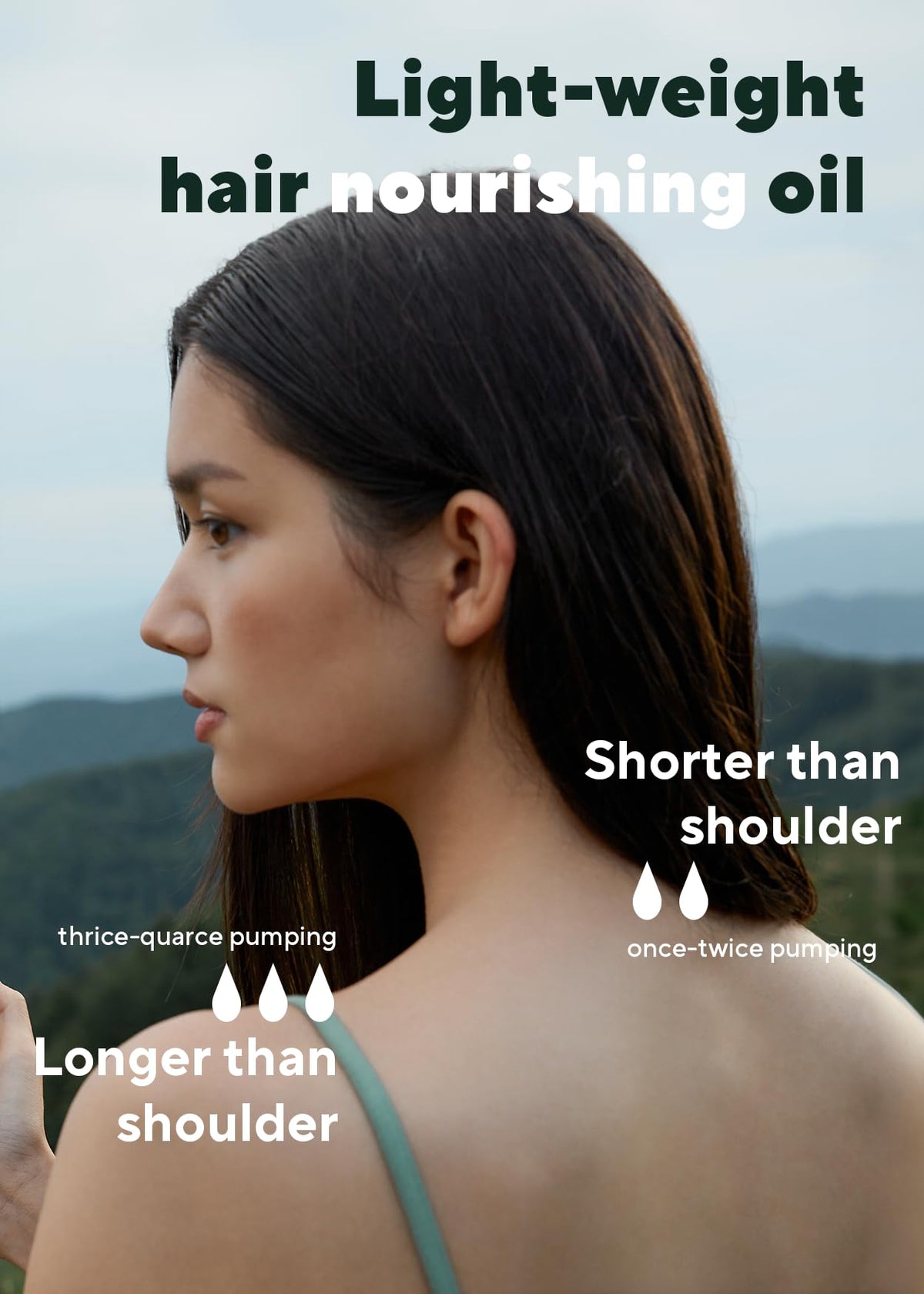 AROMATICA Frizz-control glossy finish on hair demonstrates smoother strands.