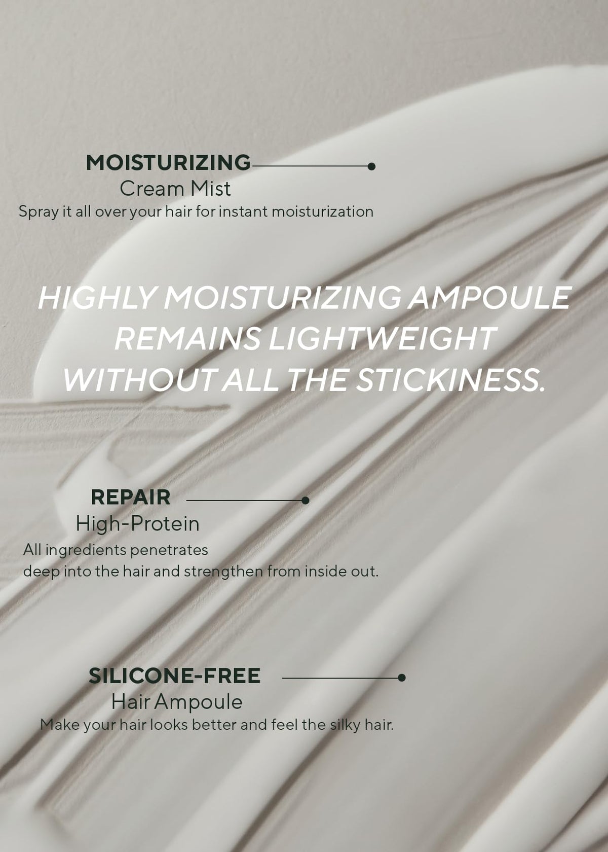 AROMATICA Quinoa Protein Hair Ampoule application mist nourishes dry strands