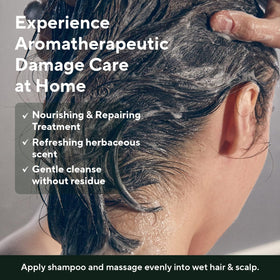 AROMATICA Quinoa Protein Shampoo hair texture after wash displays silky, flowing strands