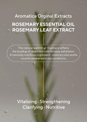 AROMATICA Rosemary 3-in-1 packaging featuring plant-based ingredients.