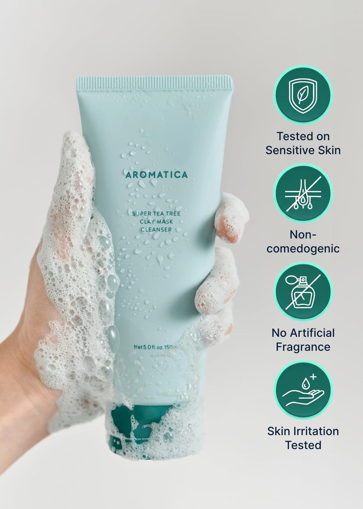AROMATICA Vegan clean beauty label signals plant-based formula