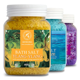 AROMATIKA lavender jar bath salts for calming relaxation