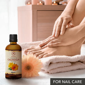 AROMATIKA calendula oil supports skin, nails, and hair care